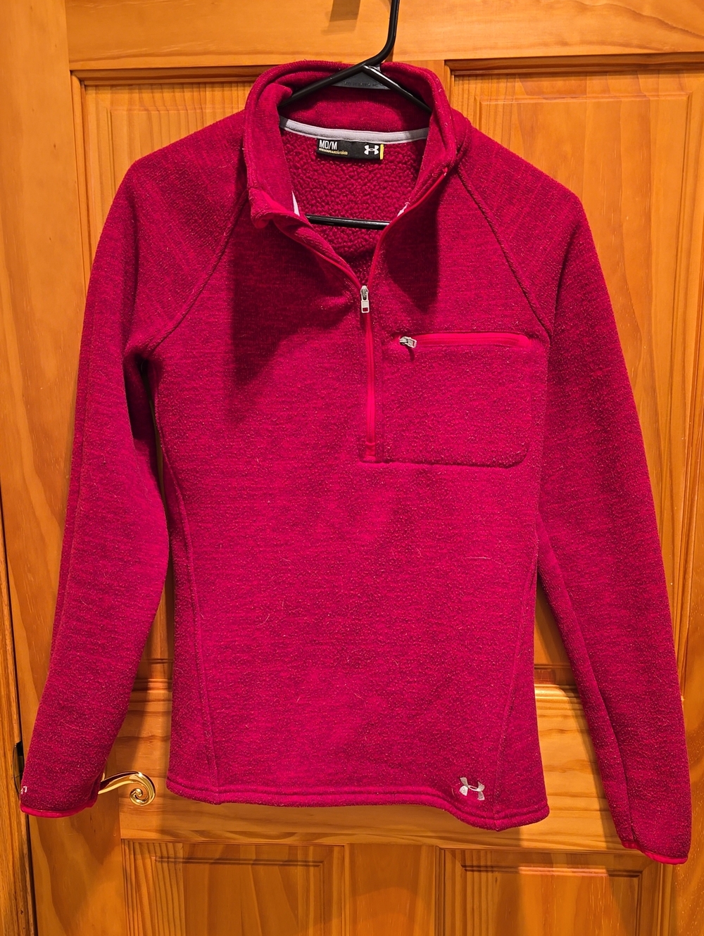 Under Armour Deep Pink Quarter-Zip Fleece Pullover